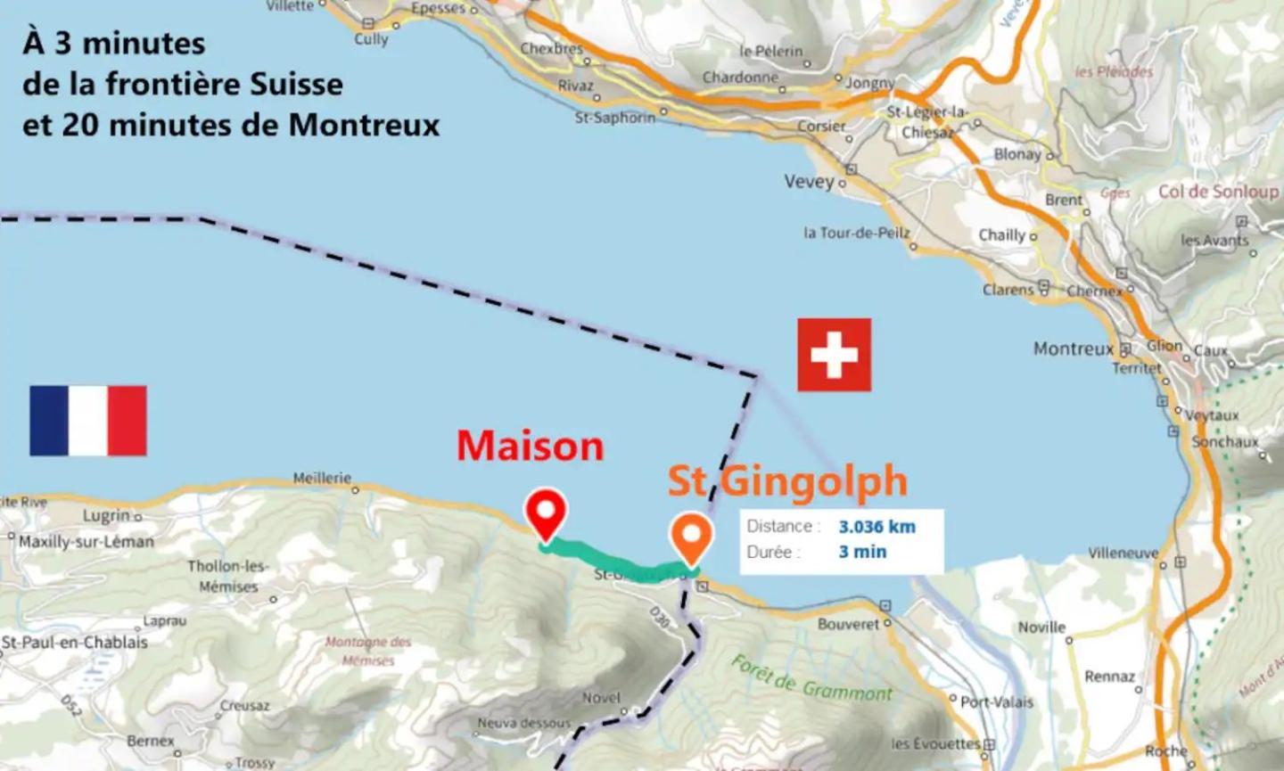 Chez Malou & Hugo Vue Lac Proche Suisse & Stations ! Saint-Gingolph Eksteriør billede